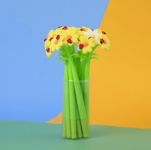 Nuova graziosa penna a forma di Silicone morbido <span class=keywords><strong>quadrifoglio</strong></span>. Alla moda e simpatico cartone animato penna Gel per ufficio cancelleria. - Product Image 2