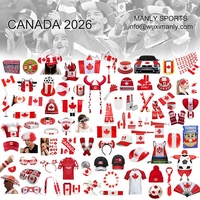 2026 Football CUP Celebrate Fans Afro Perruque dans la couleur de la couleur du drapeau avec une excellente quantité pour le Canada