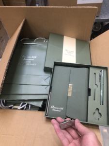 高级プロモーションコーポレートギフトセットノートブックペンUSBフラッシュドライブカスタマイズオフィスロゴグラビアプリントハンドメイド - Product Image 3