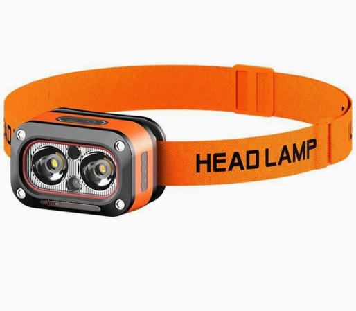New Strong Light Dual Source LED Headlights With Wave Sensing Multifunctional USB Charging Head Mounted Work Light