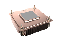 Dissipateur thermique à chambre à vapeur 200W à ailettes en cuivre rainurées, refroidisseur de serveur 1U, refroidisseur de processeur VC, dissipateur thermique passif pour processeur LGA1700