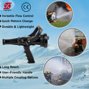 Buse de pulvérisation multifonctionnelle réglable avec poignée pistolet pour eau et mousse, buse d'incendie avec raccord pour la lutte contre l'incendie - Product Image 5