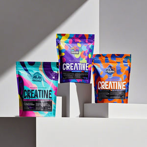 Emballage en plastique de poudre de pochette Ziplock debout en feuille d'aluminium avec impression couleur personnalisée sac de créatine pour supplément <span class=keywords><strong>monohydrate</strong></span> - Product Image 4
