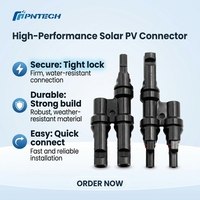 Connecteur de branche de câble solaire photovoltaïque de type T de haute qualité PV004-T2 IP65 étanche 1000V pour câble de panneau photovoltaïque