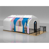 Glamping Tente à bulles PC préfabriquée et imperméable pour hôtels et complexes Maison dôme transparente