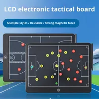 Tableau tactique électronique professionnel en quartz magnétique noir pour entraîneur de football, basketball, hockey, volleyball, tennis, badminton