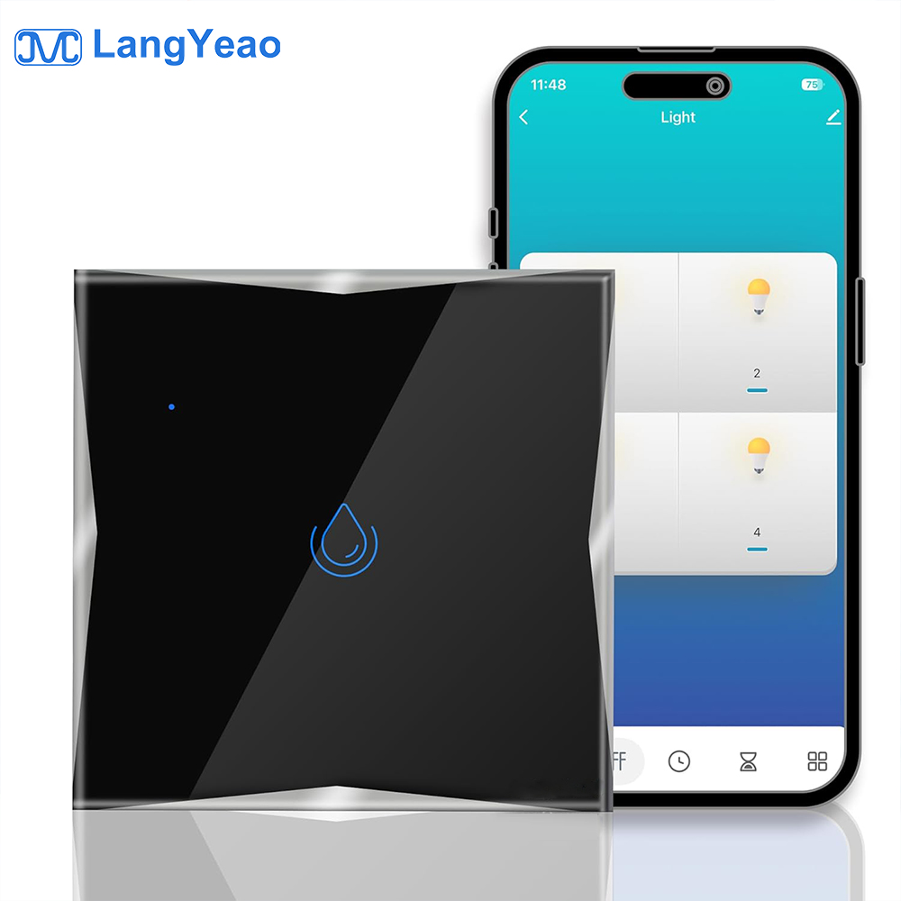 LangYeao Smart WIFI Electric Heater Thermal Boiled Switch 20A High Power Factory Price Supports Smart Life Touch Panel