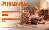 Juguetes Educativos de Robots, Animales de Peluche Interactivos con IA, de Tela de Algodón Bordada, Máquina de Aprendizaje Preescolar, Regalo para Niños