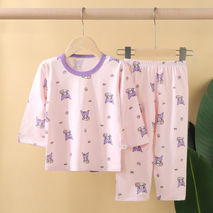 Conjunto de Verano para Niños, de Poliéster, Transpirable, con Estampado Animal, Ropa de Casa para Bebés, Niños y Niñas - Product Image 3