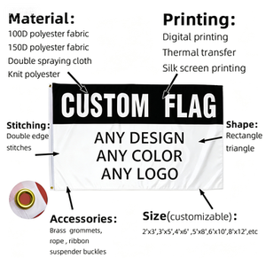Banderas con Logotipo Personalizado al por Mayor, Impresión a Doble Cara, Tamaño Personalizado para Eventos al Aire Libre, Fiestas y Promoción Corporativa - Product Image 3