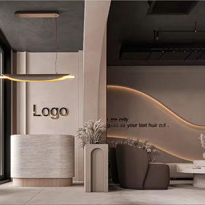 Meubles de décoration intérieure pour salon de beauté, design gratuit, présentoir de salon européen, comptoir personnalisé pour soins capillaires - Product Image 6