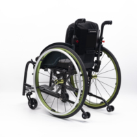 Fauteuil roulant manuel pliable léger en alliage d'aluminium avec roues à dégagement rapide pour athlètes handicapés, fauteuil roulant de loisirs et de sport