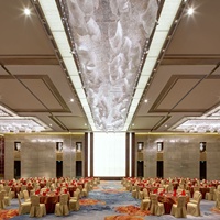 Lustre de plafond LED en cristal de luxe contemporain nordique personnalisable pour hôtel/villa/salles à manger, hauteur réglable