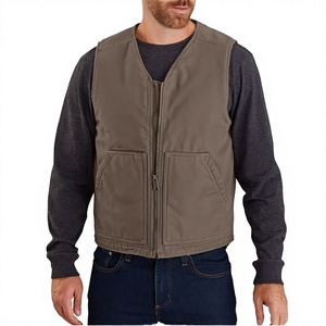 Chaleco de Traje Formal Negro para Hombre, Talla Grande, Cuello en V, Cierre de Cremallera, 100% Algodón, Servicio OEM, Transpirable y Ecológico - Product Image 3