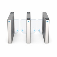 Portillon pivotant en acier inoxydable pour le contrôle des flux de personnes en intérieur dans les gymnases, les écoles et les centres commerciaux