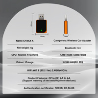 Boîtier d'interconnexion sans fil USB universel AMT CP026-2 pour adaptateur CarPlay intelligent transfrontalier pour Apple et Android en véhicule