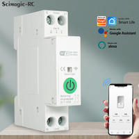 Disjoncteur intelligent Wi-Fi 1P 63A avec mesure de consommation d'énergie Kwh, relais, minuterie et protection contre les surtensions/sous-tensions - Vente en gros