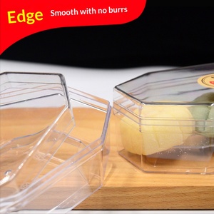 Boîte de rangement octogonale longue en plastique transparent, qualité alimentaire, pour emballage en gros de bonbons, noix, biscuits, bœuf séché, présentoir de vente au détail - Product Image 4