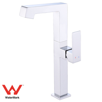 Robinet de lavabo monotrou en laiton avec cartouche céramique, mitigeur monocommande à débit contrôlé eau chaude/froide pour salle de bain