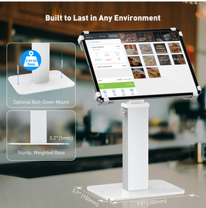 Adjustable Aluminum Alloy <strong>Tablet</strong> <strong>Stand</strong> Secure Locking Foldable Height Multi-Angle Ergonomic iPad Compatible Non-Slip Rubber Pads - Product Image 2