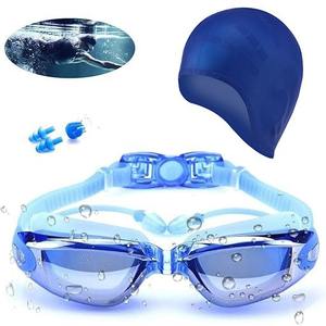 <span class=keywords><strong>Gafas</strong></span> <span class=keywords><strong>de</strong></span> natación antiniebla impermeables unisex <span class=keywords><strong>con</strong></span> tapón para los oídos, gorro <span class=keywords><strong>de</strong></span> natación <span class=keywords><strong>con</strong></span> protección auditiva óptima, nuevo diseño - Product Image 3