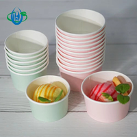 Solutions B2B Tasse à yaourt en papier pour bac à crème glacée jetable Bol Tasses à crème glacée jetables biodégradables avec couvercles