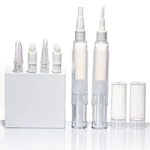 4ml Travel Portable Eyelash Lip Gloss Tube Teeth Whitening Pen Cosmetic Twist Pen Hot Stamping Recyclable