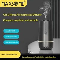 Humidificateur portable 10 ml pour voiture et maison, diffuseur d'arômes 2-en-1, désodorisant d'air aux huiles essentielles, alimentation par batterie/USB, fonctionnement silencieux