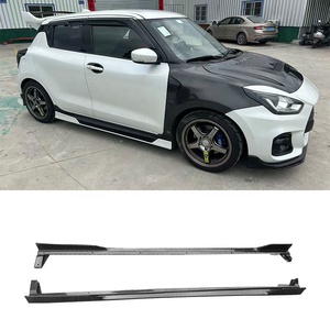 Jupes latérales en fibre de carbone pour Suzuki <span class=keywords><strong>Swift</strong></span> ZC33S <span class=keywords><strong>Sport</strong></span> 2018-2024, extensions de jupes de pare-chocs latéraux, séparateurs, pièces extérieures de voiture - Product Image 1