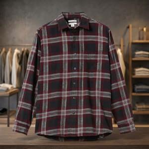 Chemise en flanelle à manches longues pour homme, patchwork, couleurs contrastées, boutonnée, respirante, écologique, 100% coton, automne/hiver - Product Image 3