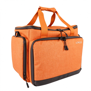 Large Capacity Insulated Cooler <b>Bag</b> Leopard Pattern 300D Material Zipper Closure-Portable Waterproof Thermal Lunch <b>Bag</b> for - Product Image 1
