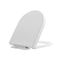 Abattant de toilettes en PP personnalisé avec logo, non électrique, à fermeture douce, facile à nettoyer, pour salle de bain