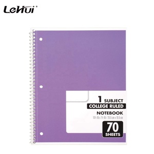 Cuadernos Espirales Lehui Stationery School de 10 1/2 <span class=keywords><strong>X</strong></span> 7 1/2 Pulgadas, 1 Materia, 70 Hojas, Rayados, con Colores Surtidos - Product Image 5