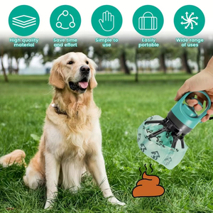 <span class=keywords><strong>Ramasse</strong></span>-crottes portable pour chien avec distributeur de sacs à déjections intégré, ramasseur de déchets robuste pour la promenade, le nettoyage intérieur et extérieur - Product Image 6