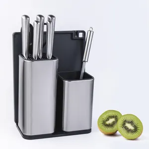 new design Chef 10 Piece stainless steel kitchen knife set stainless steel handle with knife holder kitchen tools holder