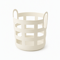 Panier de rangement en PP à grille creuse, petite taille, pour comptoir de salle de bain, organisateur de produits de soin, sans BPA, ventilé, OEM ODM