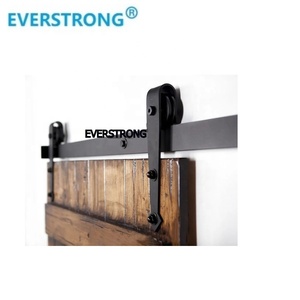 Bypass qbd002 sắt màu đen hoặc vàng trượt Bifold Barn Door phần cứng Kit có hoặc không có đệm cho cửa gỗ - Product Image 3
