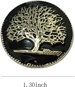 Duolai Pcs Botones de Árbol de la Vida de Estilo Simple, Accesorios Decorativos de Cuero para Manualidades, Conchos, Tachuelas Metálicas con Tornillo Trasero para Zapatos y Bolsos DIY - Product Image 2