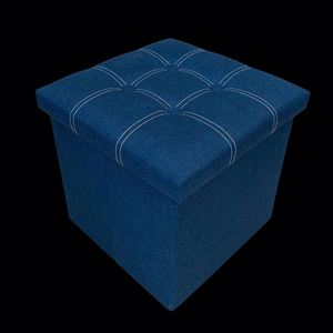 Modern <b>Stool</b> Living Room Furniture <b>Storage</b> Box Fabric Stainless Steel Bamboo Highest Quality Sample Available <b>Stools</b> Counter - Product Image 1