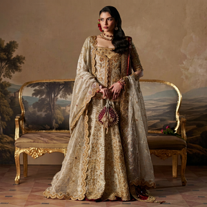 Vestido de novia Lehenga Choli con bordados elaborados, de acetato, largo hasta el suelo, traje tradicional indio pakistaní para mujer - Product Image 1