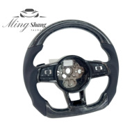 Volant R pour Volkswagen Golf 7 7.5 MK7 R GTI GTD GTE Polo GTI Scirocco Passat B8 Tiguan Allspace en fibre de carbone sèche et cuir