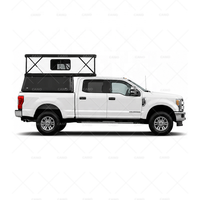 Carpa de Techo Rígida Plegable para Todo Clima, de Aluminio, para Camioneta, con 6 Ventanas y Cierres Deslizantes, para Ford F150 F250