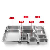 GN-Behälter für Eiscreme aus Edelstahl 304, Stapelbar für Catering-Buffets und Gastronomie