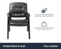Chaise de réunion ergonomique robuste empilable Jszm Hall pour bureau, zone de réception et salle de conférence