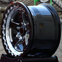 Rines Todoterreno Forjados a Medida con Borde Mecanizado de 5 Radios, Rines de Aleación 4x4 para Ford Bronco Ranger Toyota Tacoma 6x135 6x139.7