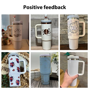 كوب مخصص 40 أونصة للبيع بالجملة غير قابل للصدأ من دون طيار كوب تفريغ 20 أونصة 30 أونصة 40 أونصة كوب مع شعار مقبض - Product Image 6