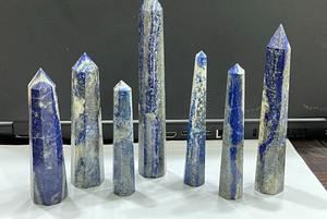 Torres de obelisco de lapislázuli azul natural Piedras preciosas sueltas semipreciosas a granel para curación y Reiki Lapislázuli - Product Image 4