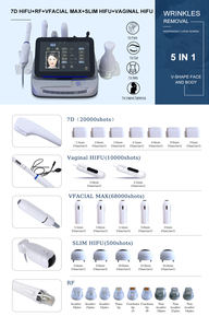 Appareil de beauté portable 7D Hifu vaginal 5 en 1 pour un lifting et un amincissement non chirurgical, anti-âge, resserrement, brosse nettoyante pour le visage - Product Image 4