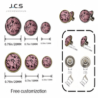 Boutons en alliage de zinc rose turquoise, 3 tailles, rivets, anneaux, clous, perles pour jeans, articles en cuir, sacs à main, vêtements, produits de bricolage