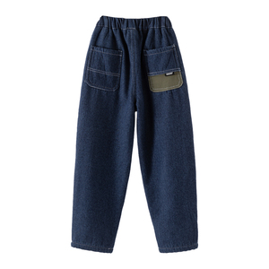 Vente en gros OEM YYO <span class=keywords><strong>Pantalon</strong></span> en jean droit décontracté pour enfants avec poches 4-16 ans jean <span class=keywords><strong>doublé</strong></span> <span class=keywords><strong>polaire</strong></span> pour <span class=keywords><strong>garçon</strong></span> hiver - Product Image 2